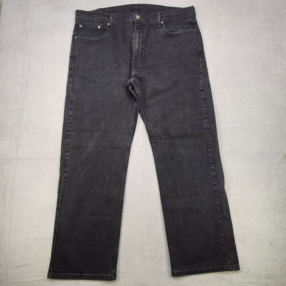 Levi's 569 Jeans Men's 38x32 Black Denim Loose Straight Relaxed Fit